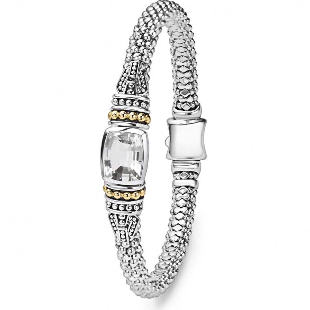 LAGOS AUTHENTIC 925 s/s WHITE TOPAZ BRACELET!🌺🤗